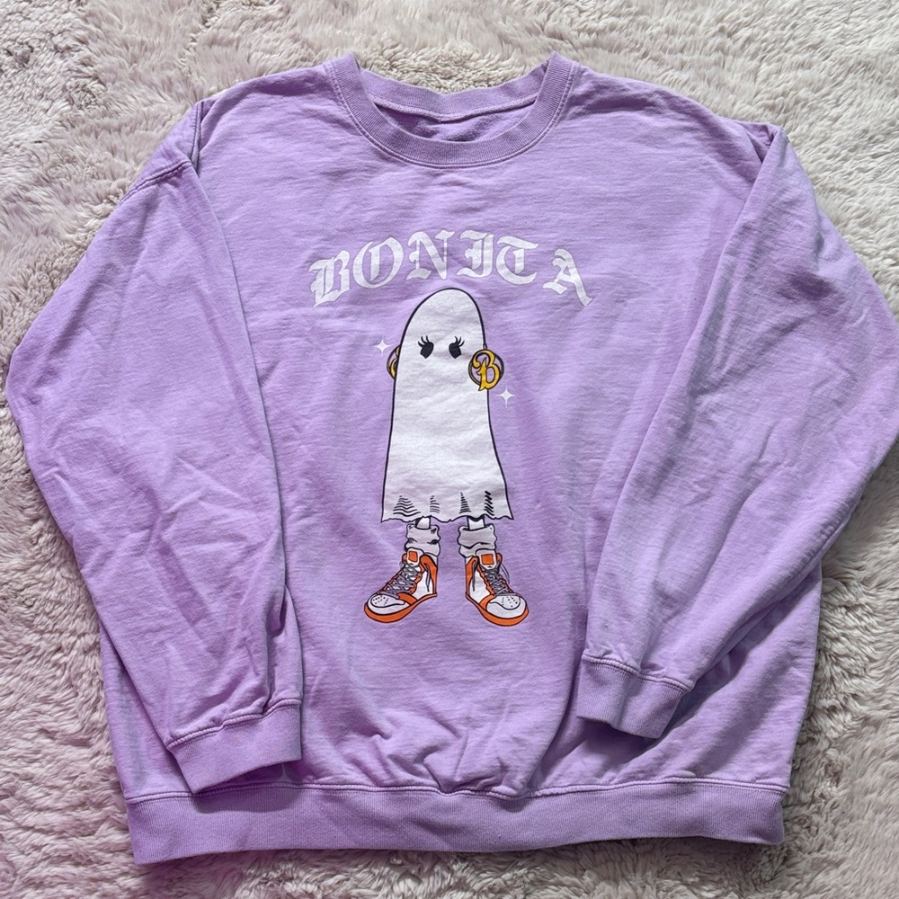 VLB Purple Graphic Ghost Sweatshirt 👻🧡✨